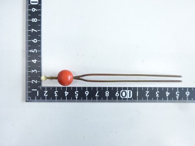  アンティーク　ガラス玉簪